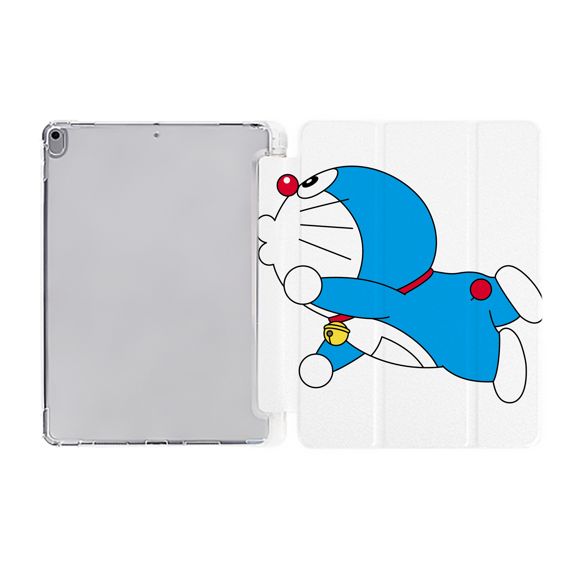 （画像用） ドラえもん Doraemon IPad ケース ペン収納付き 三つ折りスタンド PUレザー×シリコン 対応機種9.5/10.5/10.9インチ
